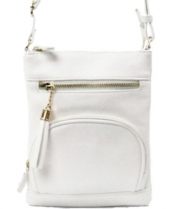 Elegant Fashion Cross Body Bag WU077  WHITE